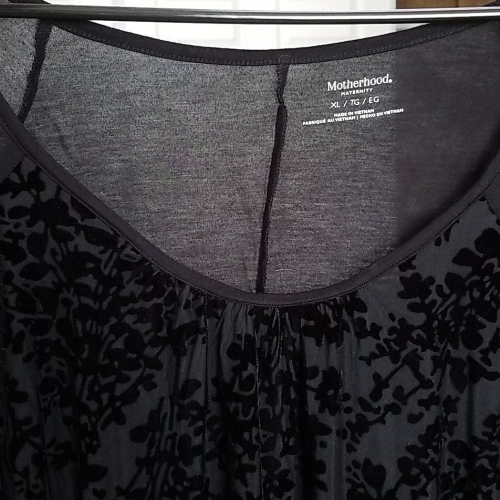 Long Sleeve Black Maternity Shirt